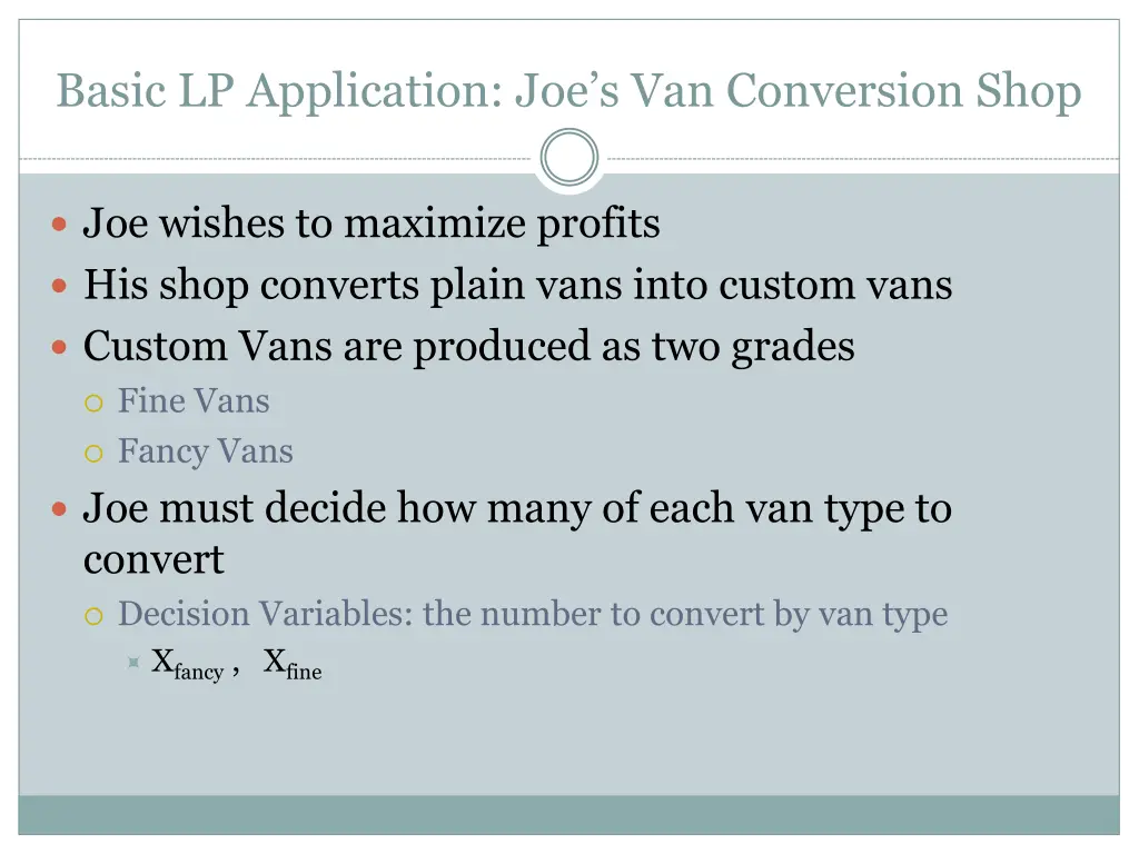basic lp application joe s van conversion shop