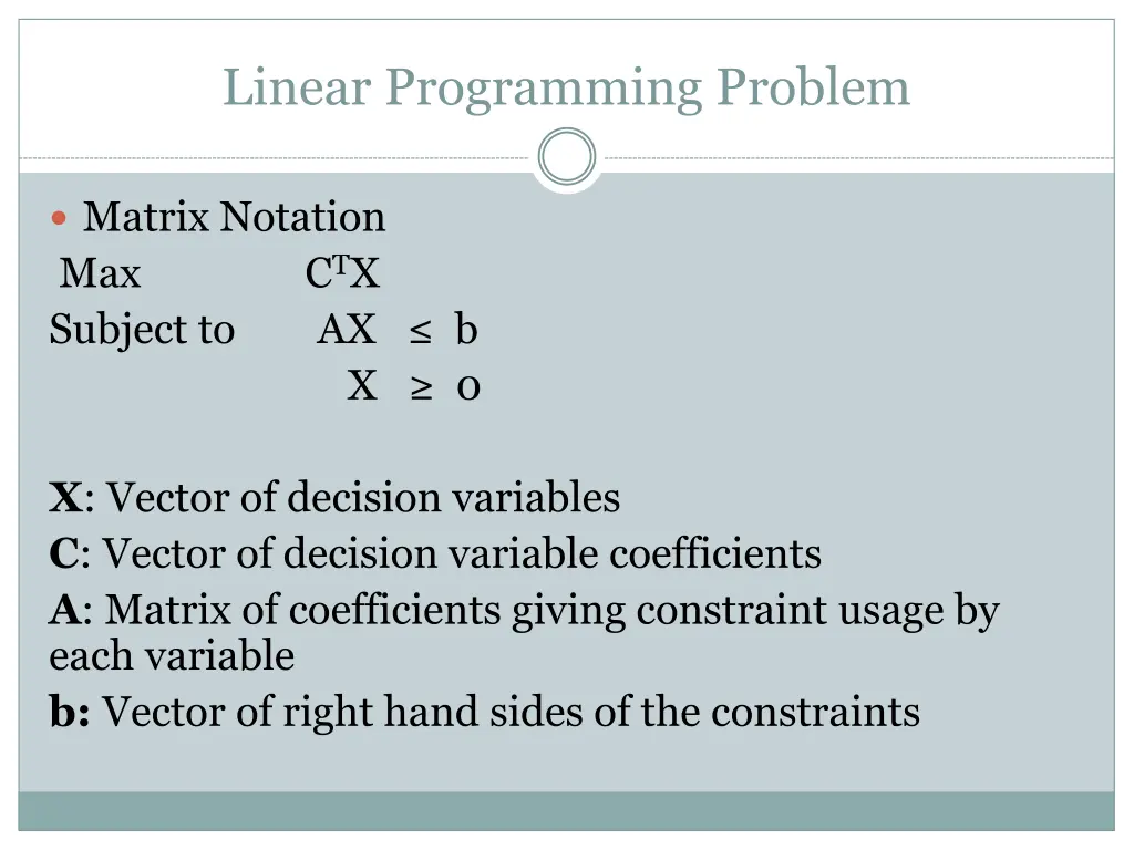 linear programming problem 1