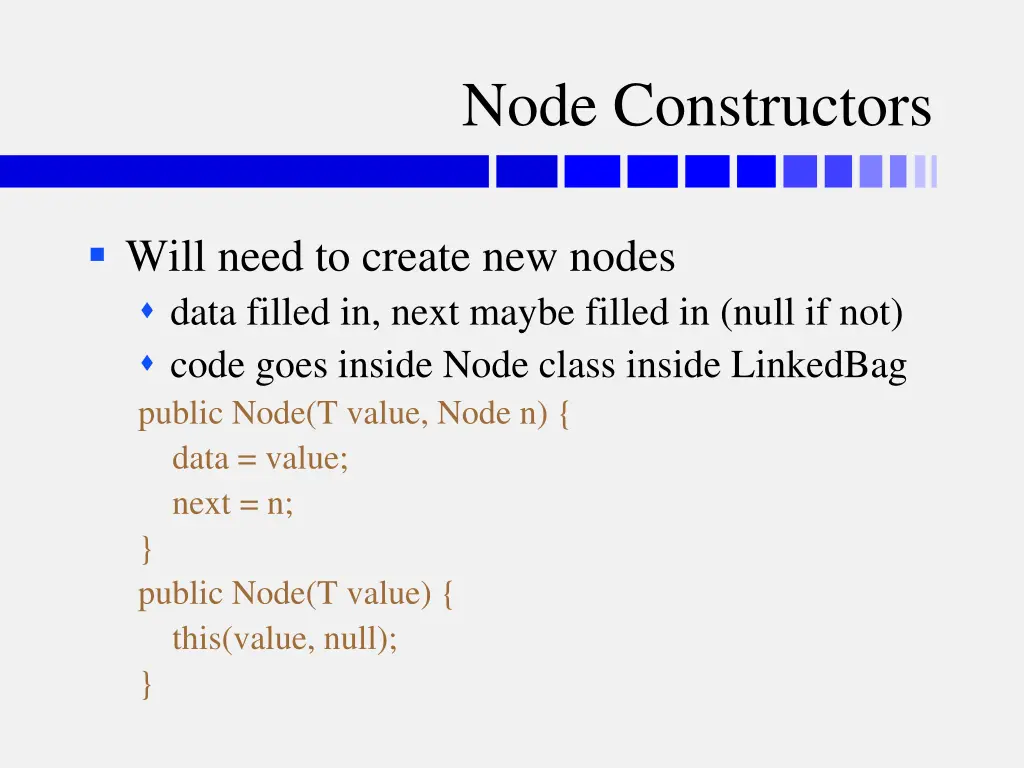 node constructors