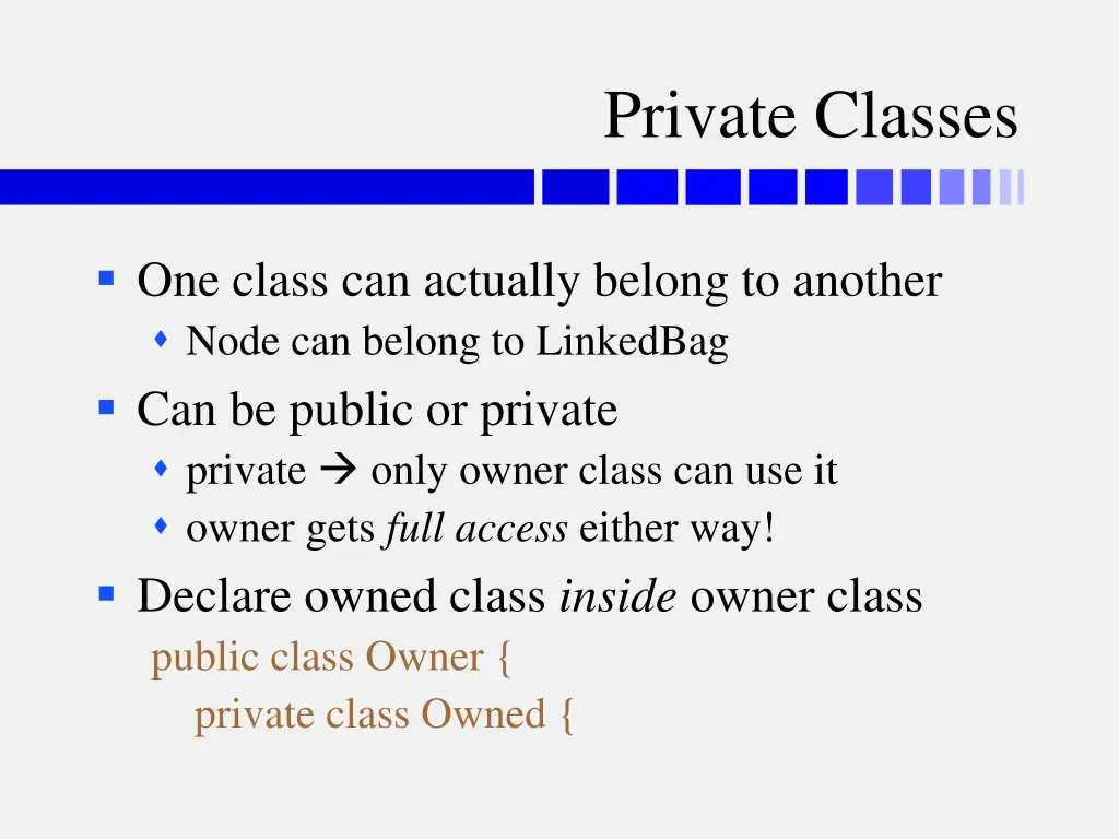 private classes