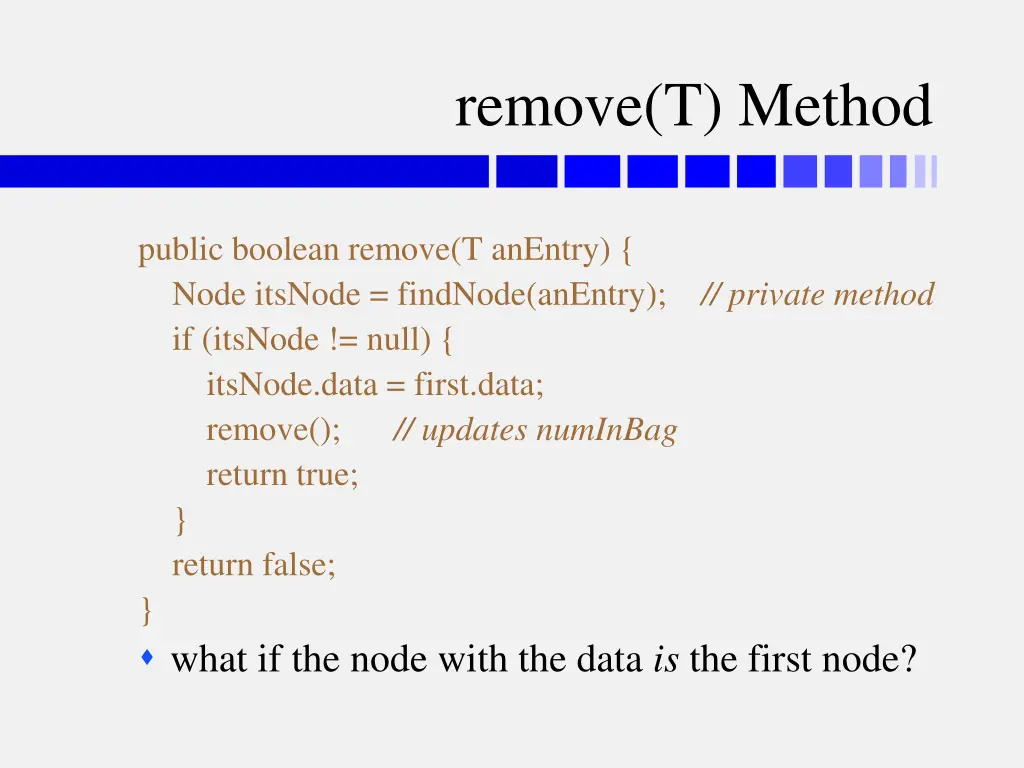 remove t method