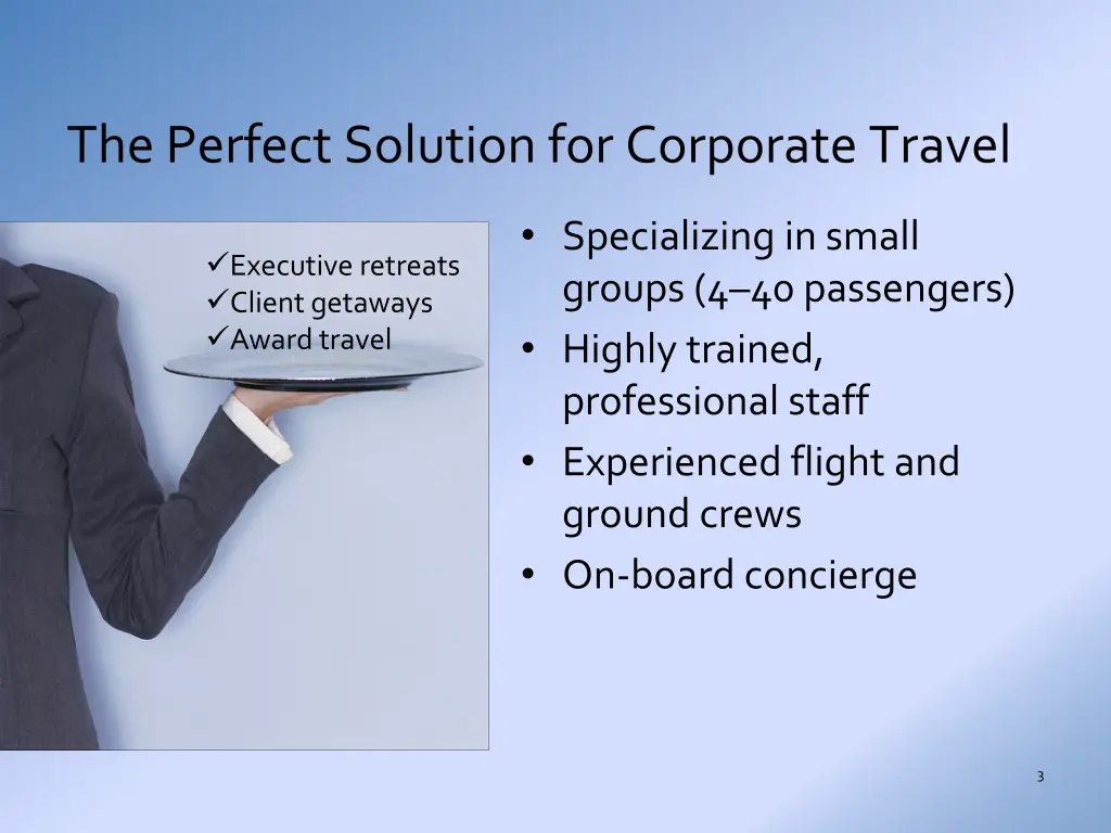 the perfect solution for corporate travel
