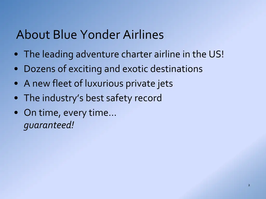 about blue yonder airlines