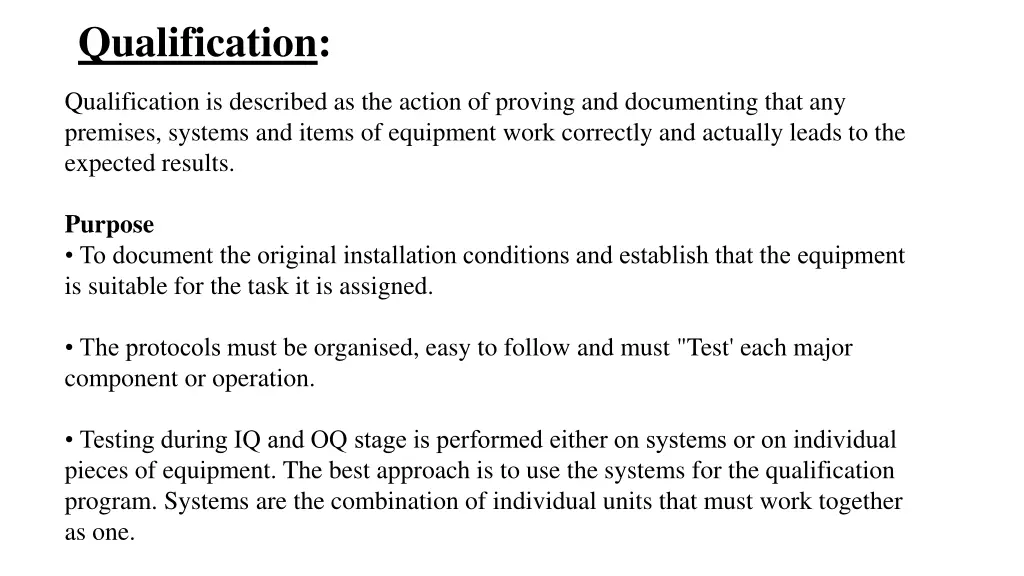qualification