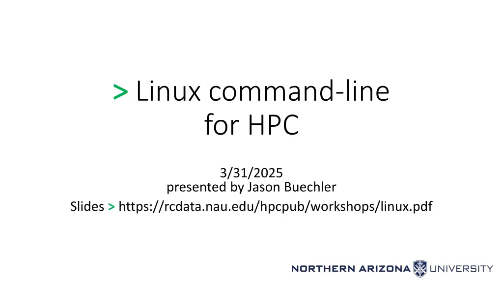 linux command line for hpc