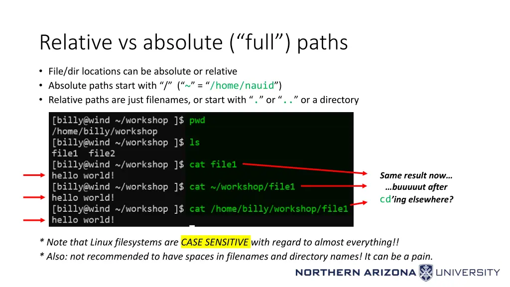 relative vs absolute full paths