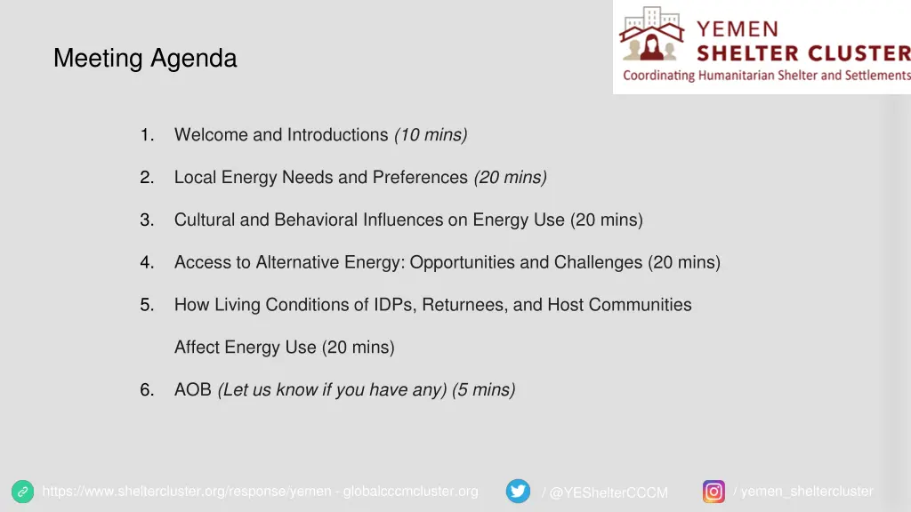 meeting agenda