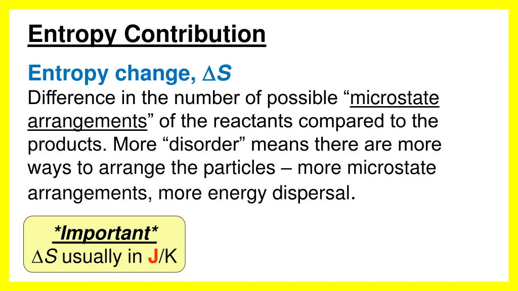 entropy contribution