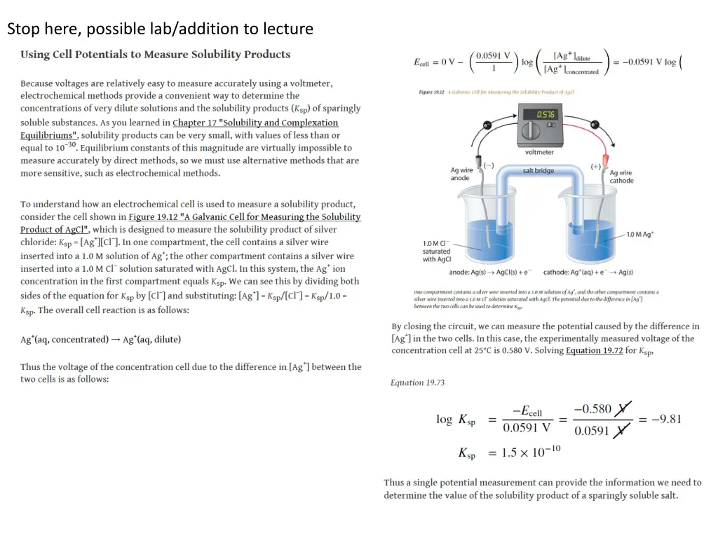 stop here possible lab addition to lecture
