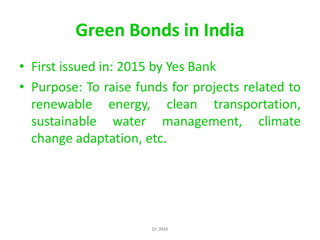 green bonds in india