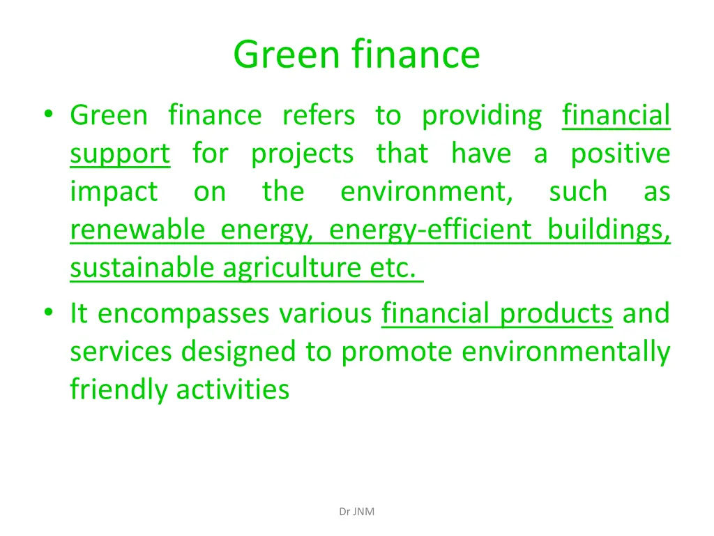 green finance