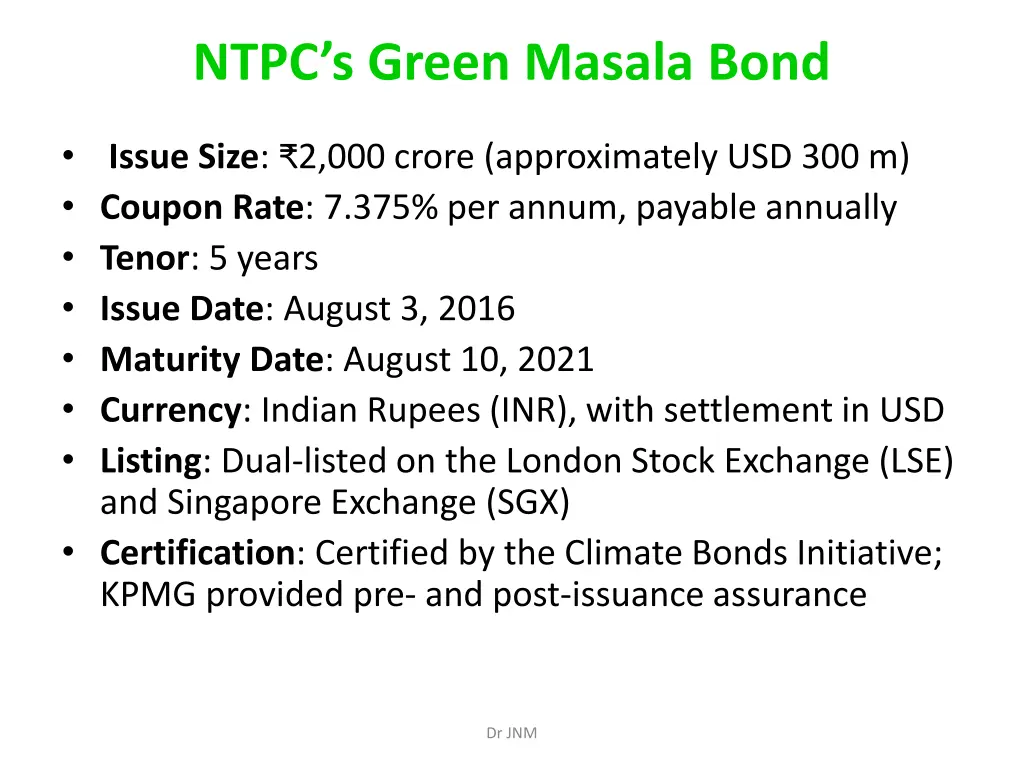 ntpc s green masala bond