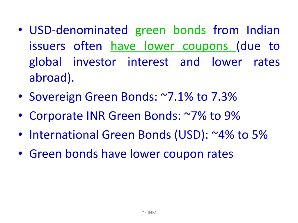usd denominated green bonds from indian issuers