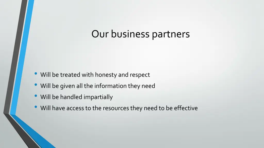 our business partners