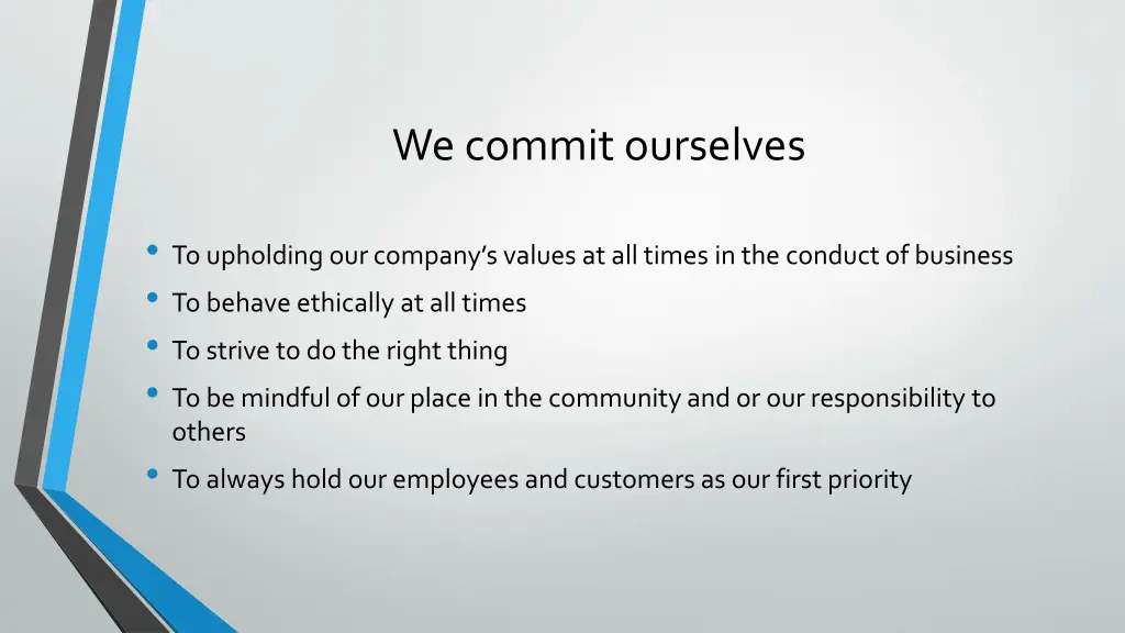 we commit ourselves