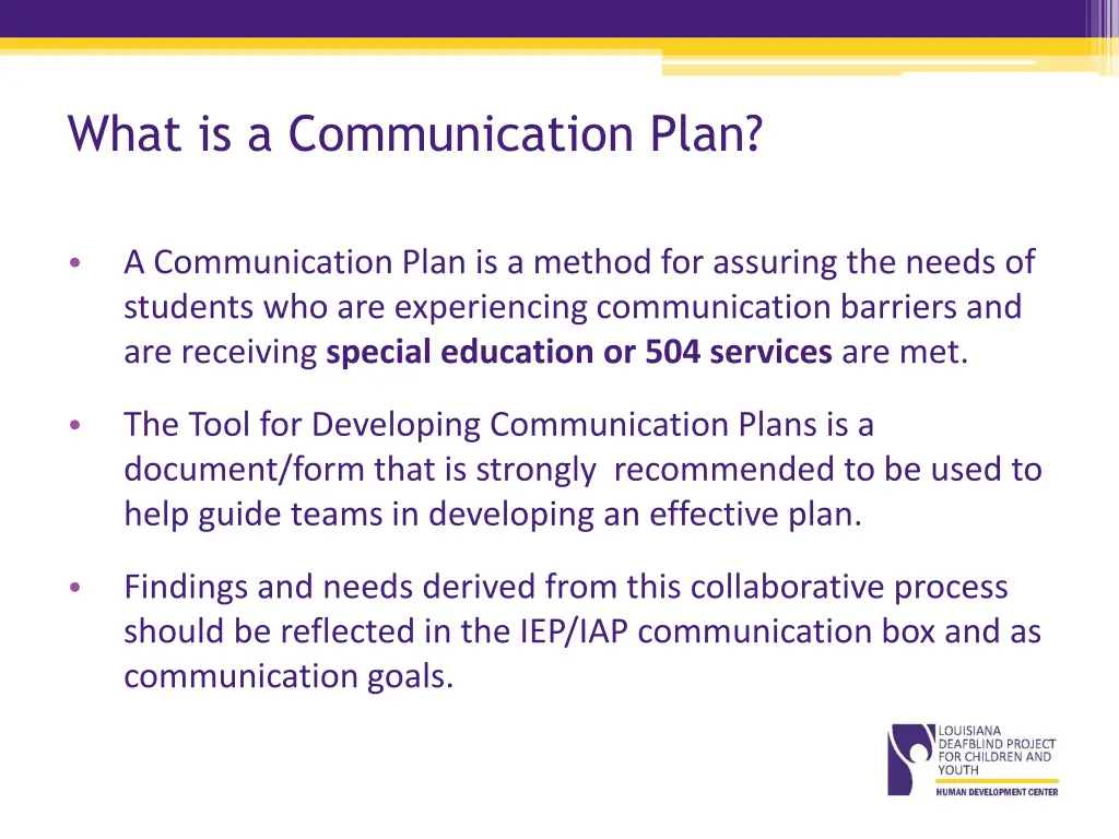 what is a communication plan