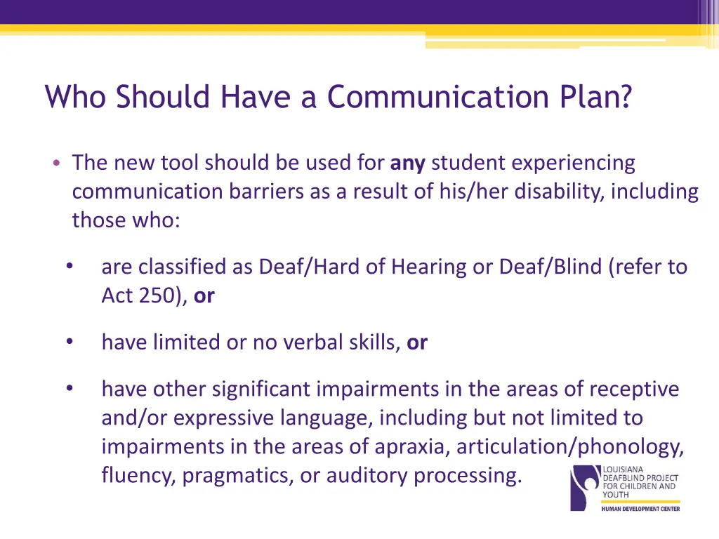 who should have a communication plan