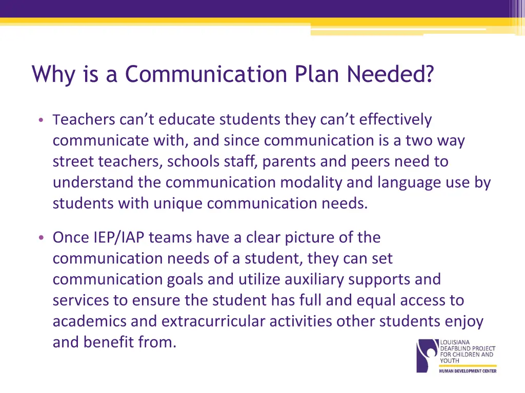 why is a communication plan needed