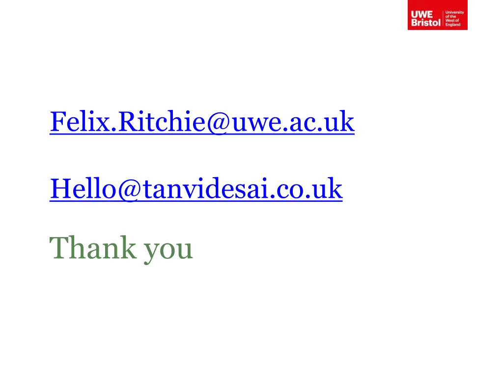 felix ritchie@uwe ac uk