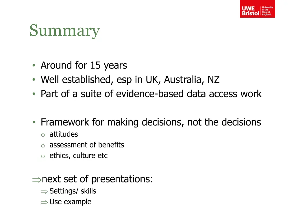summary