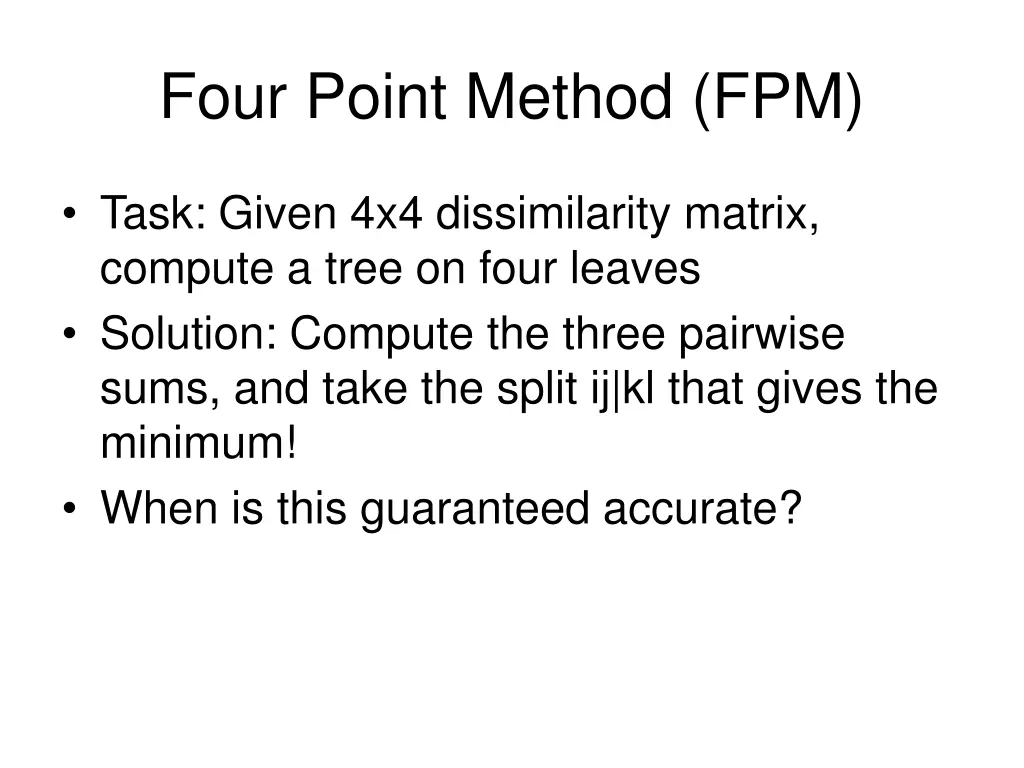 four point method fpm