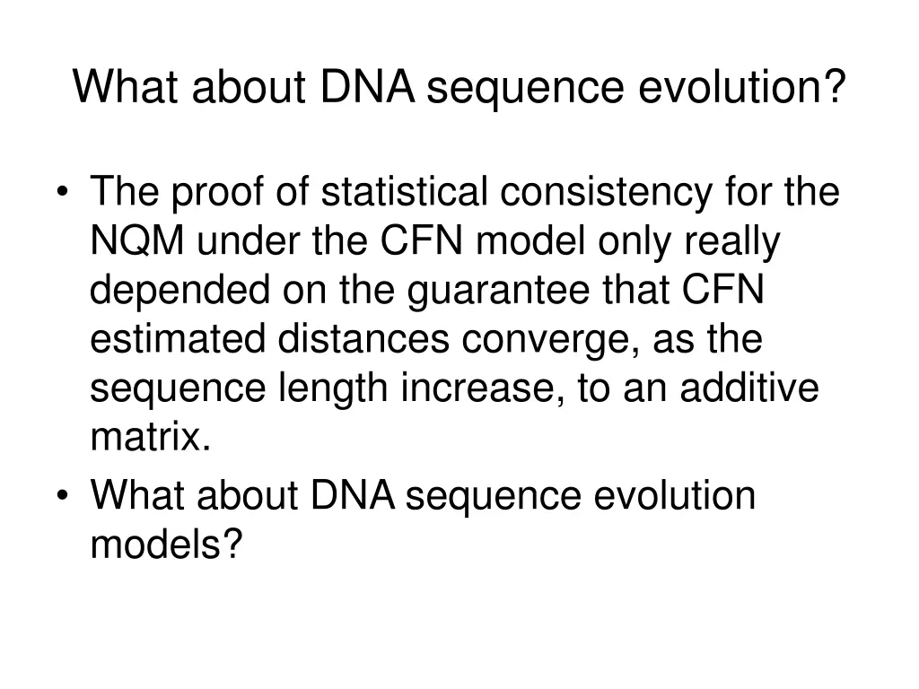 what about dna sequence evolution