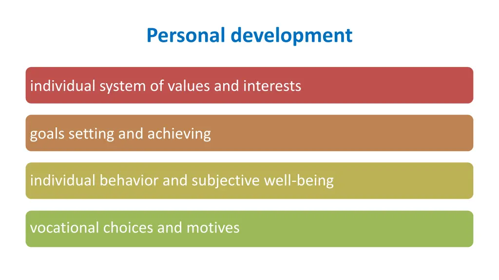 personal development