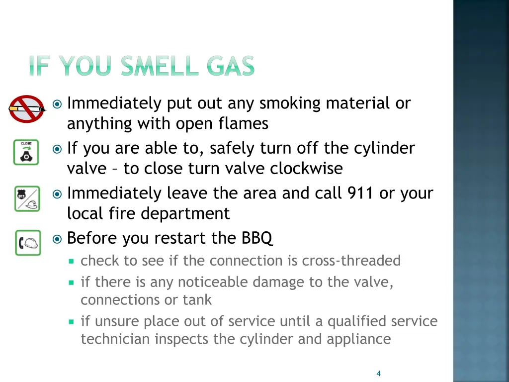 if you smell gas
