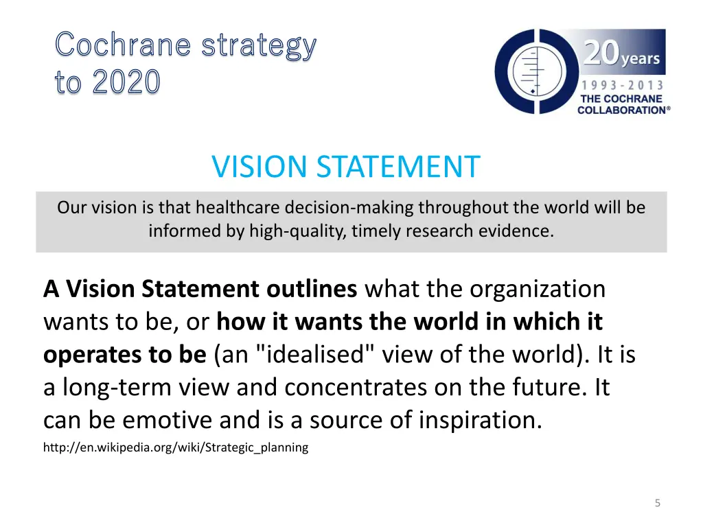 cochrane strategy to 2020 4