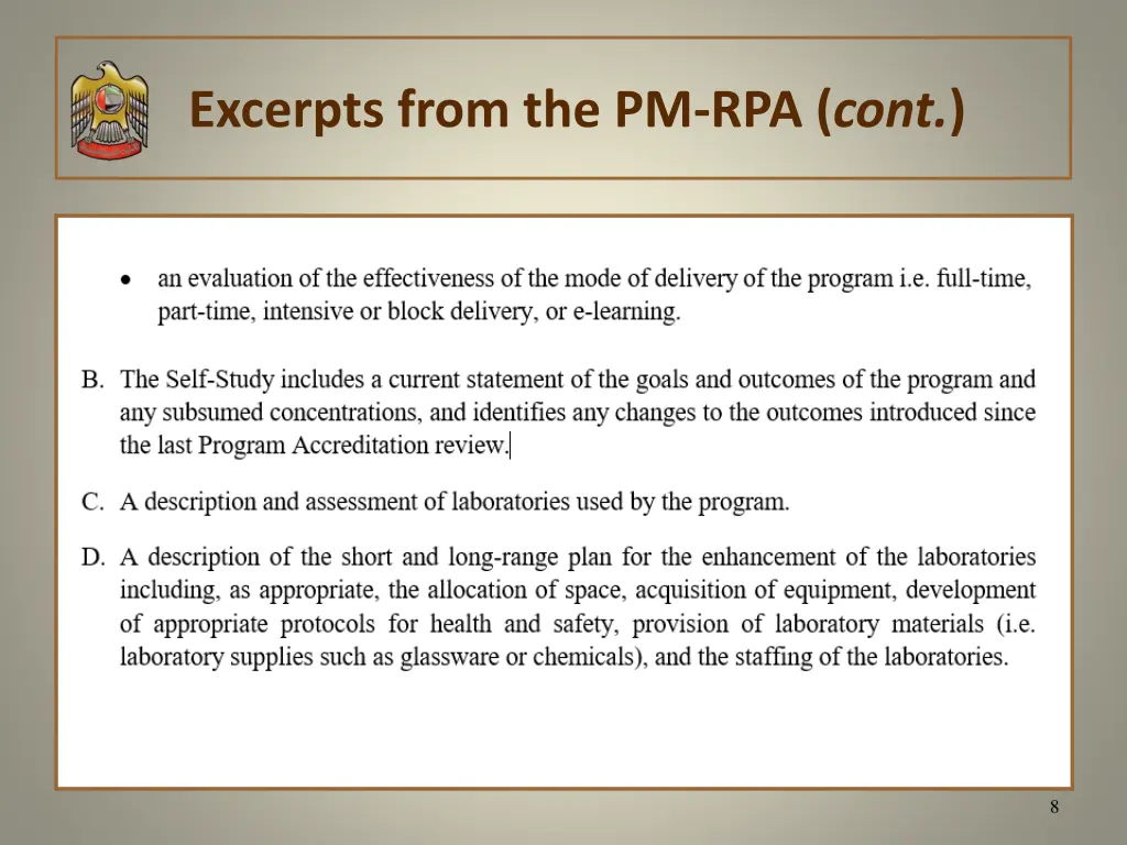excerpts from the pm rpa cont