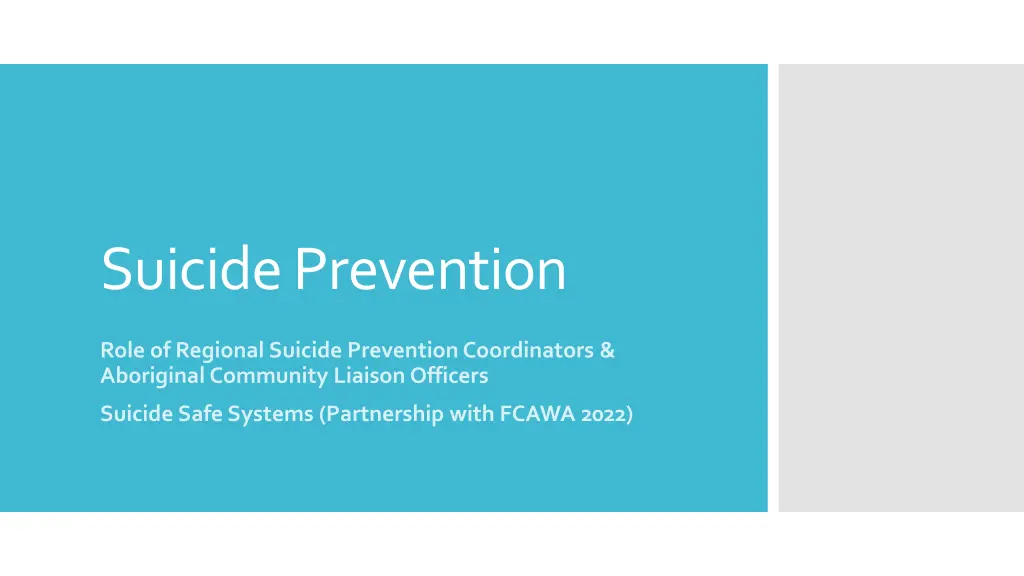 suicide prevention