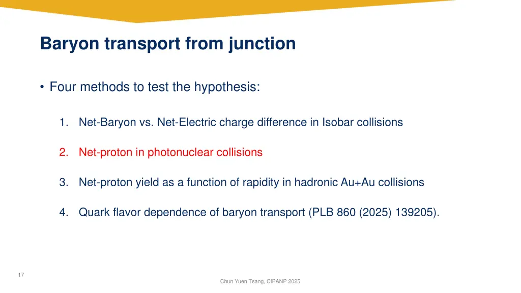 baryon transport from junction 2