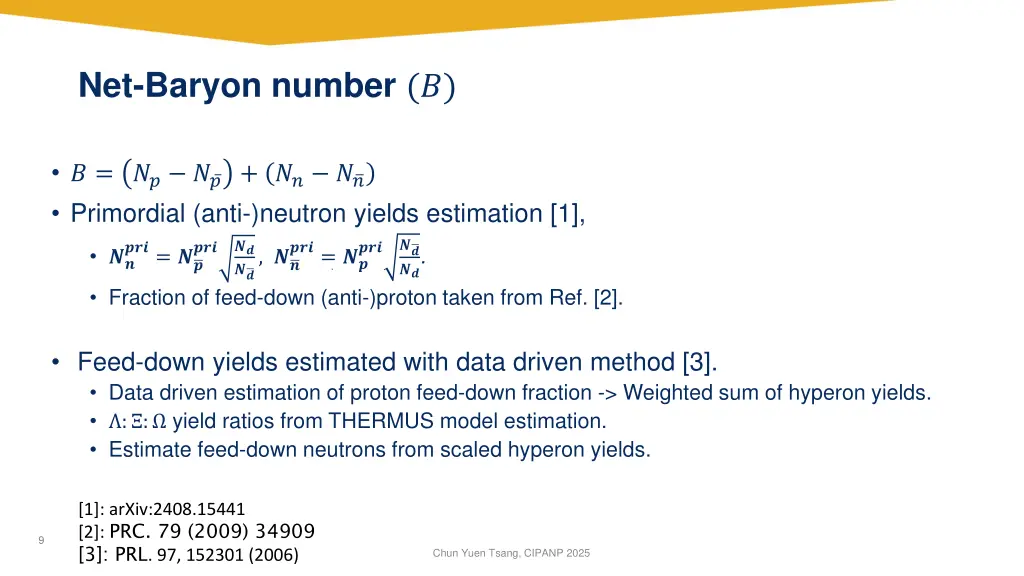 net baryon number