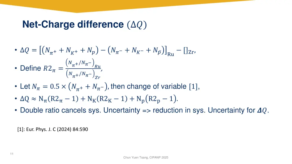 net charge difference