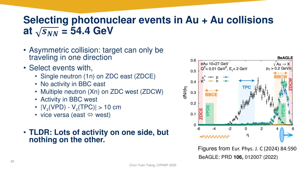 selecting photonuclear events in au au collisions