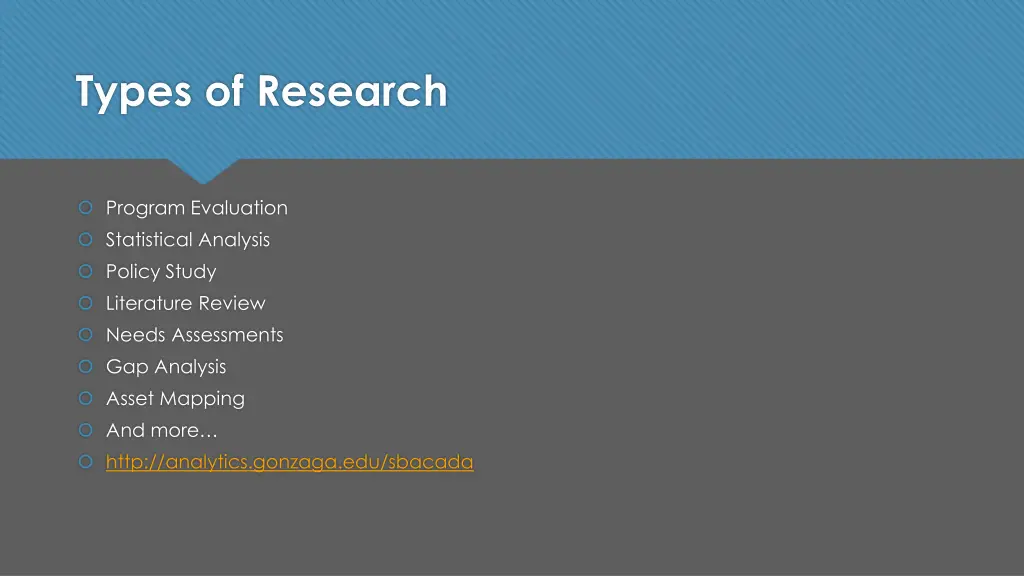types of research