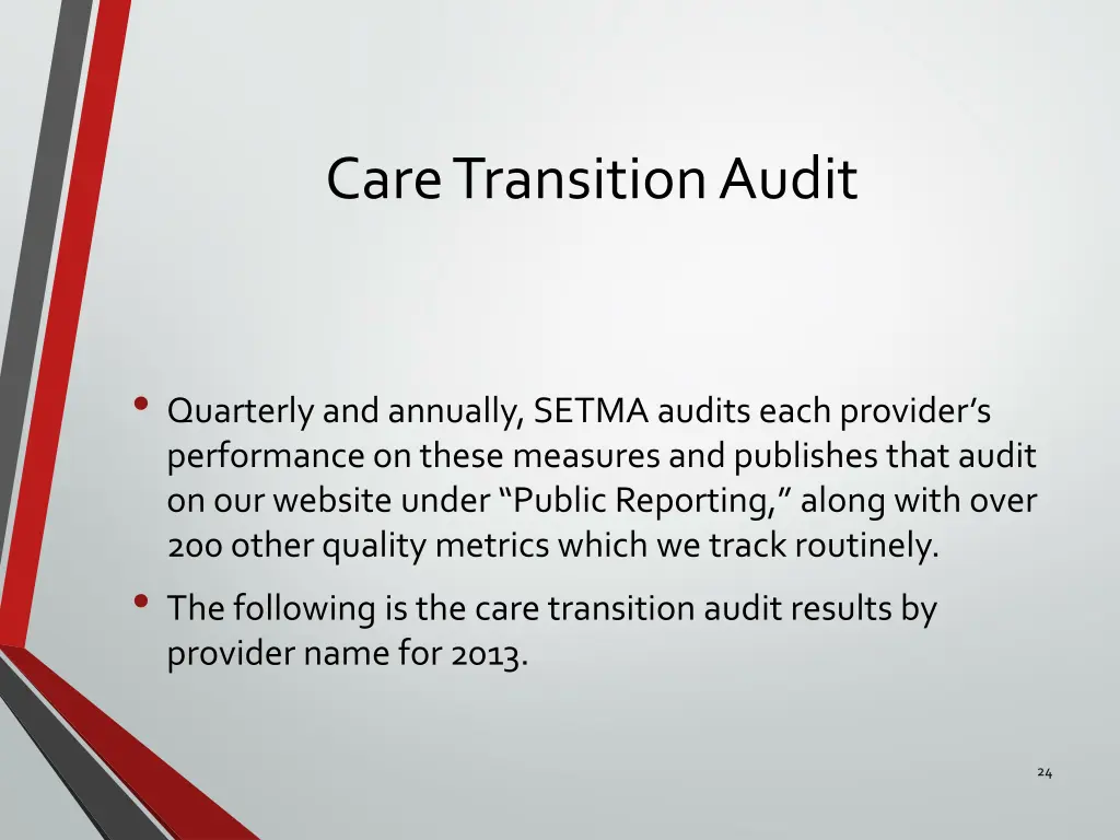 care transition audit 2