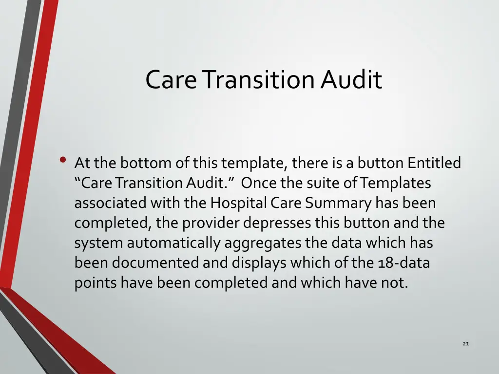 care transition audit