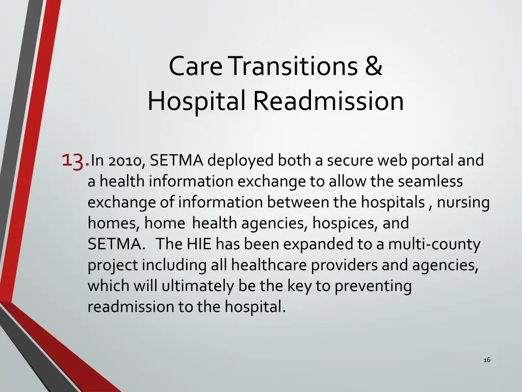 care transitions hospital readmission 12
