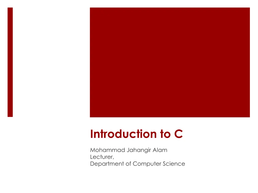 introduction to c