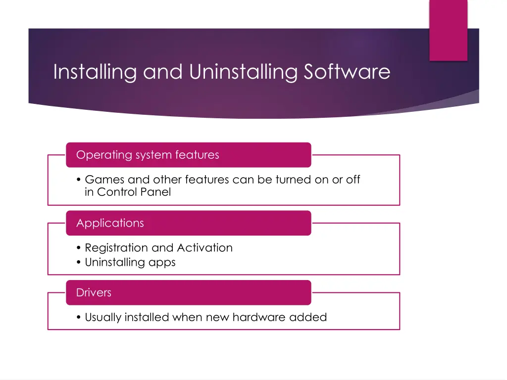 installing and uninstalling software