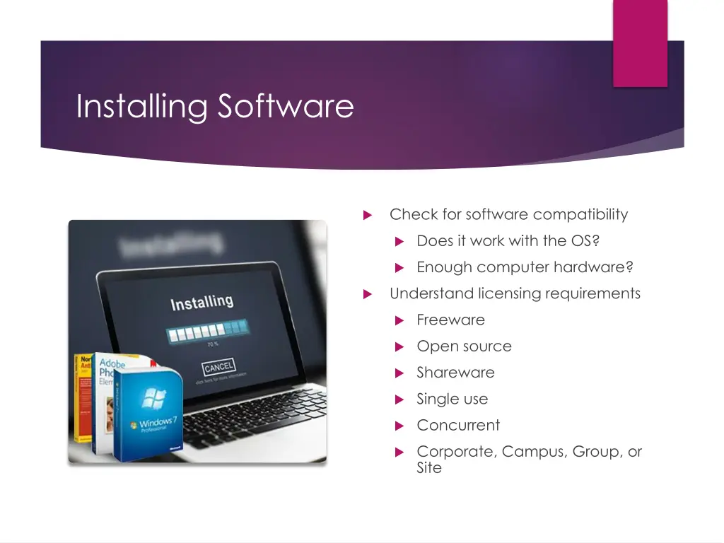 installing software