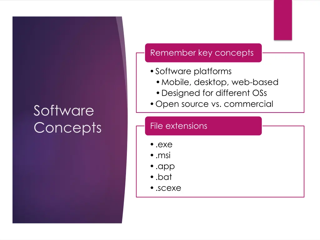 remember key concepts