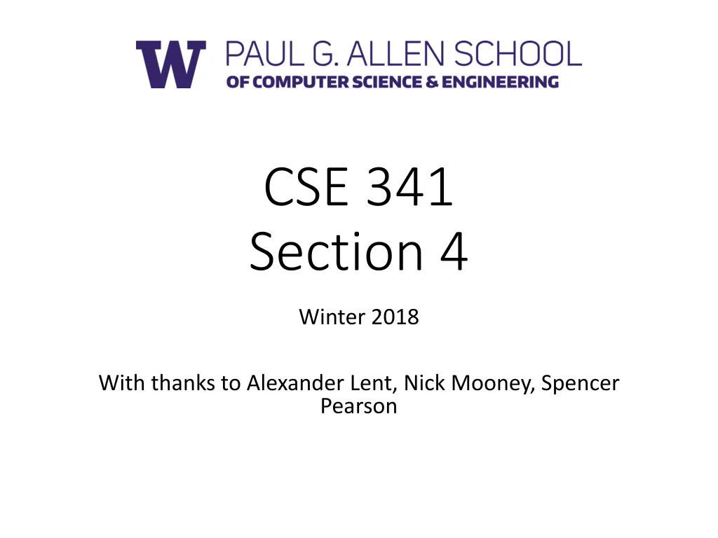 cse 341 section 4