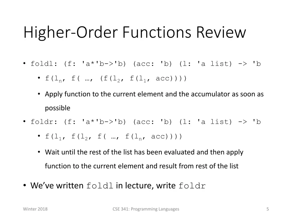 higher order functions review 1