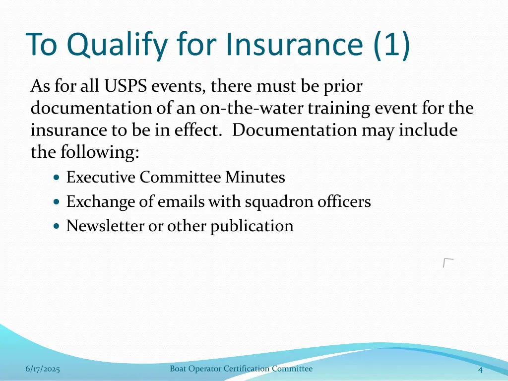 to qualify for insurance 1