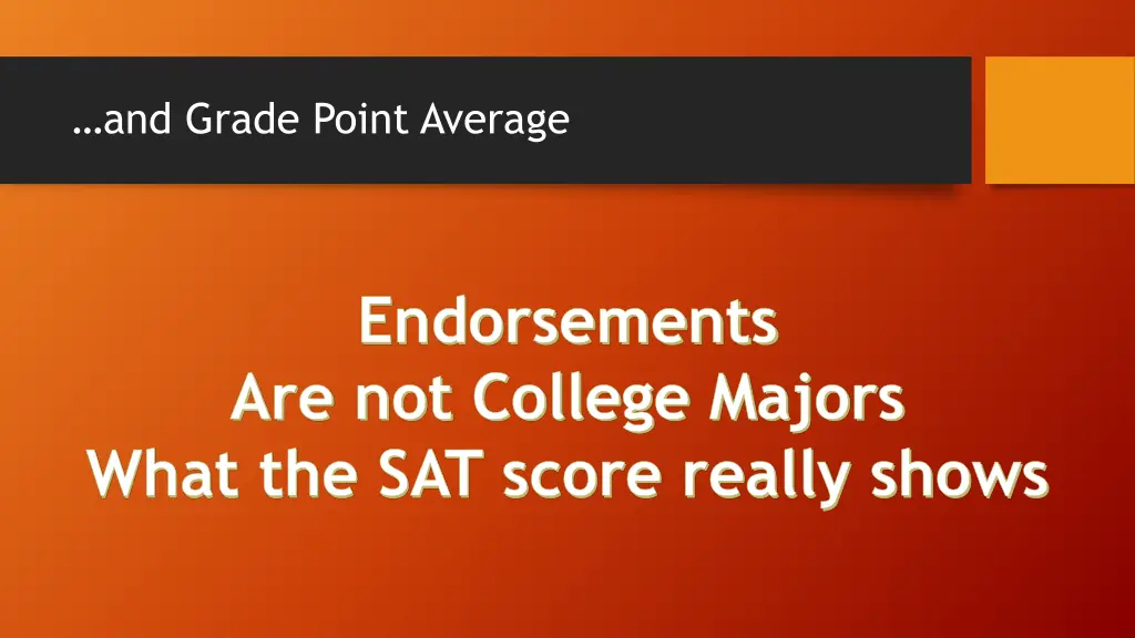and grade point average