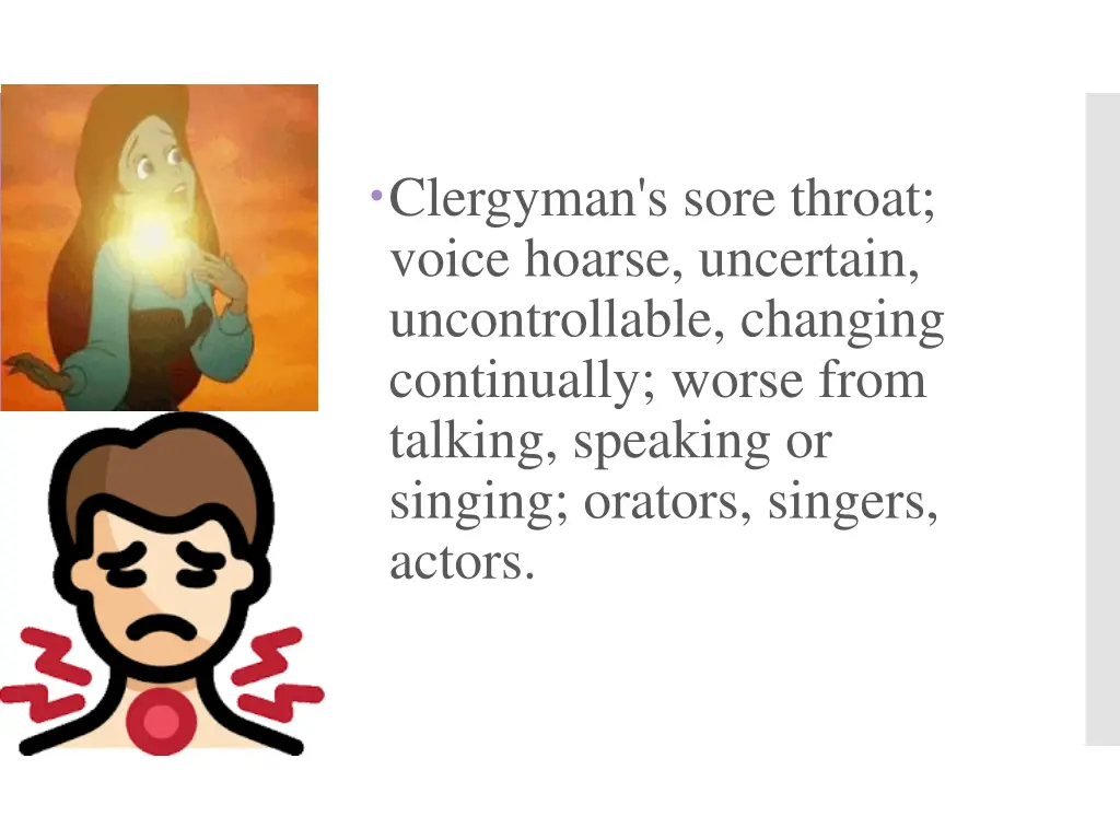 clergyman s sore throat voice hoarse uncertain