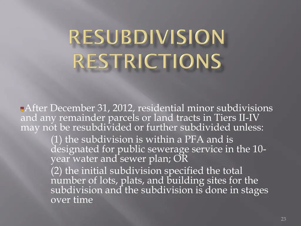 after december 31 2012 residential minor