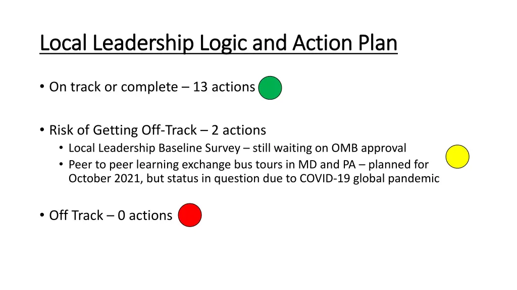 local leadership logic and action plan local